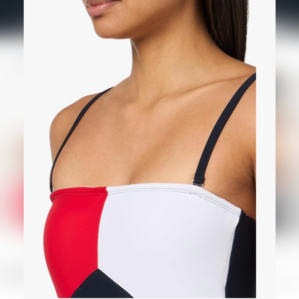 Tommy Hilfiger Full Coverage Colorblock Women's One Piece NWT Multiple Sizes - Picture 13 of 15